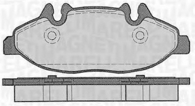 MAGNETI MARELLI 363916060329 -  Комплект тормозных колодок, дисковый тормоз